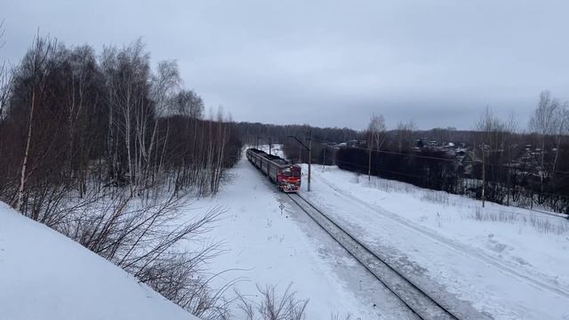 Электропоезд ЭР2Р-7084 маршрутом Рязань-1 - Сасово - Пичкиряево