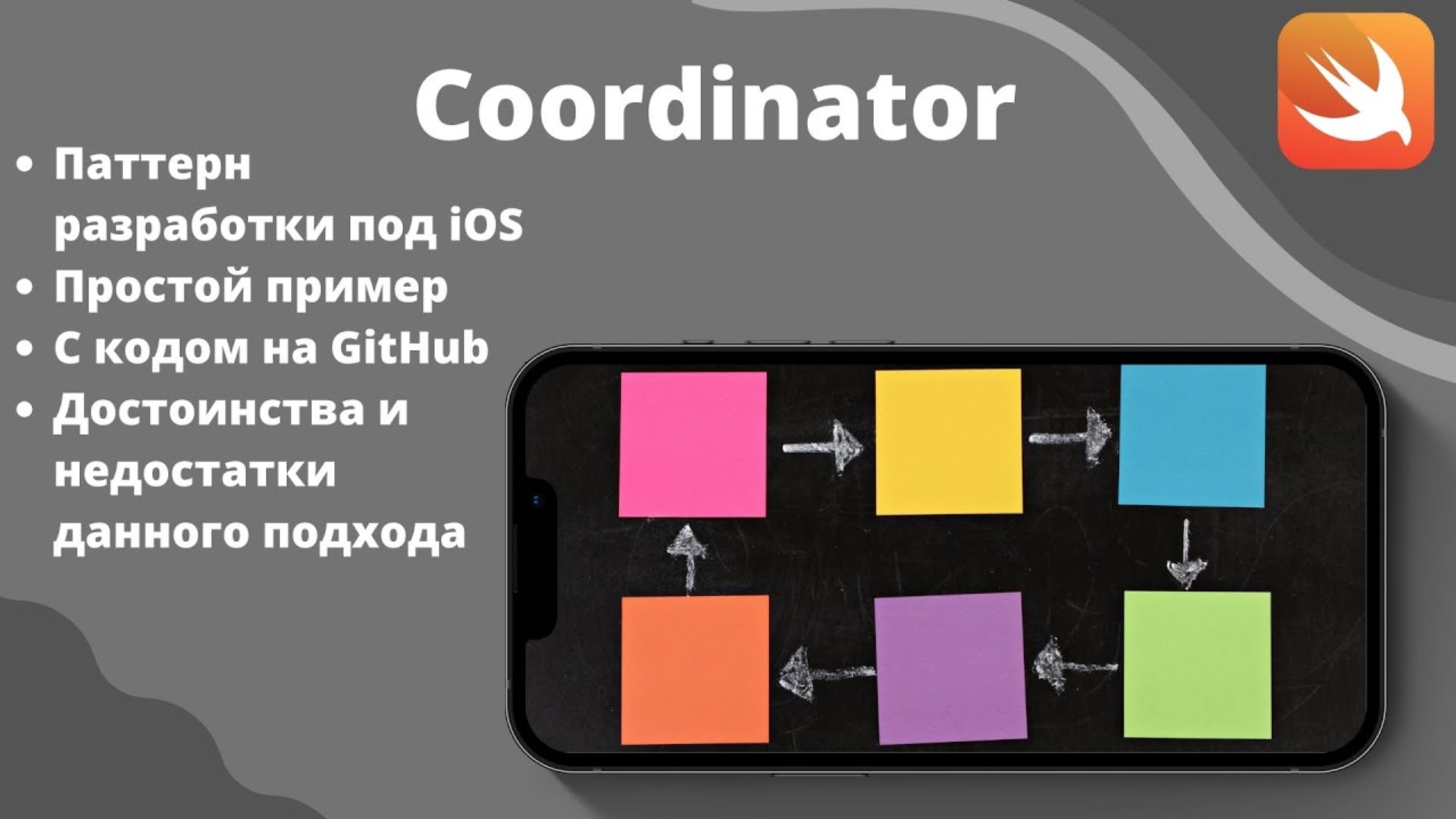 Coordinator на Swift пример паттерна, iOS разработка