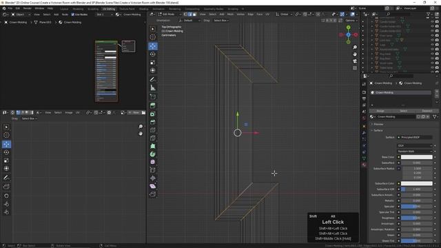 100. UV Mapping the Crown Molding in BLENDER Victorian Room