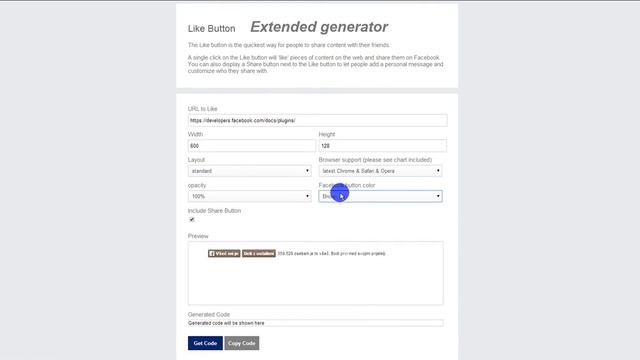 Facebook extended like button generator - Change the Facebook Like Button