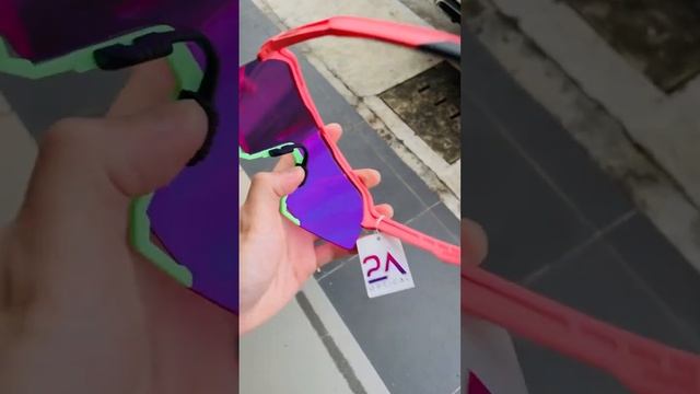 100% S3 Matte Washed Out Neon Yellow / Purple Multilayer Mirror Lens