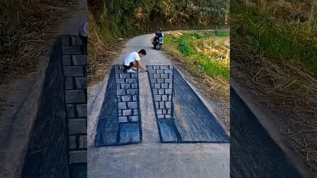 Best of 3D Street Art Painting  Amazing 3d Street Art Illusion 3D Paintings on Roads_ #shorts #art