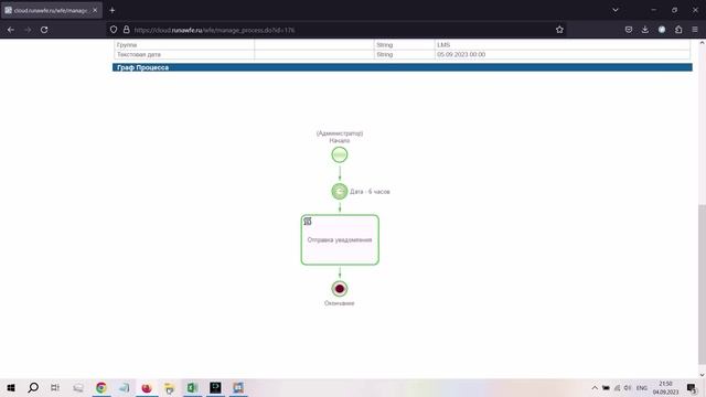 RunaWFE | Оповещение по графику