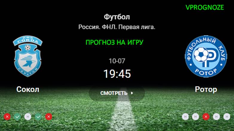 ✅✅✅Сокол - Ротор. прогноз на матч Россия ФНЛ. 7 октября 2024