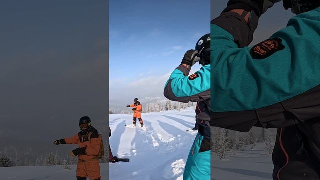 Катаем фрирайд в солнечный день в Приисковом