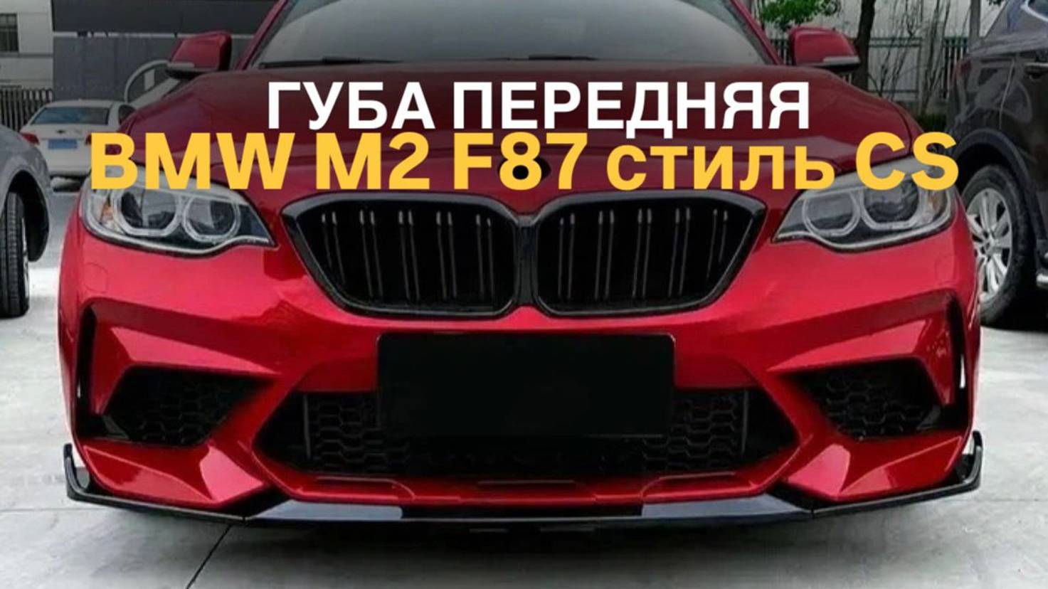 Губа передняя BMW M2 F87 стиль CS