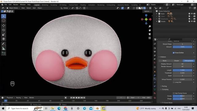 09 - Modeling Texturing Particle System. BLENDER PARTICLE SYSTEM by Sasha Luvr