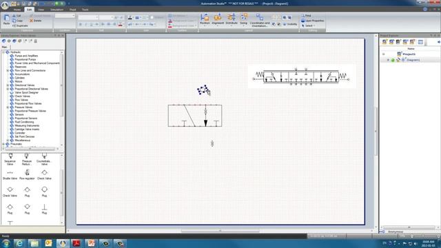 Создание позиций золотников с помощью Automation Studio P6