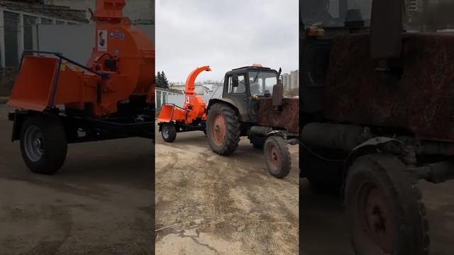 ПРМ250Г Прицепная Рубительная Машина, измельчитель веток, wood chipper с гидроподачей
