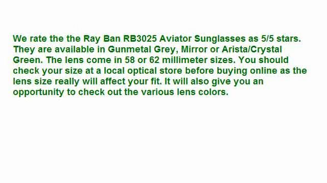 RayBan RB3025 Aviator Sunglasses Review