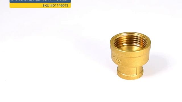 Reducing Coupling – Threaded – Straight Female – 1/2" x 1” - Brass