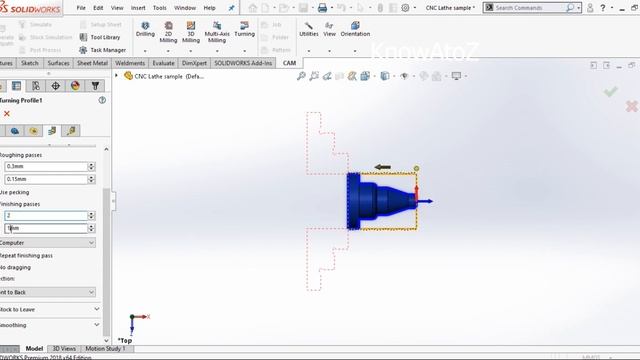 How to generate a CNC code for TURNING using SOLIDWORKS CAM