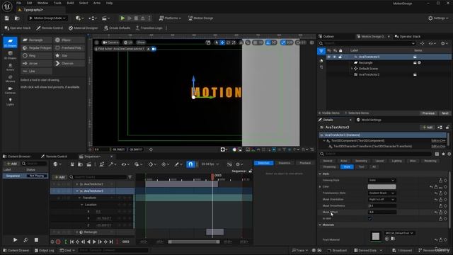 35 - Mask the text. MOTION DESIGN Unreal Engine 5.4 with Raffi Bedross