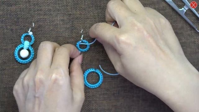 Macrame tutorial： How to make simple macrame earrings with beads ｜ Easy macrame earrings tutorial