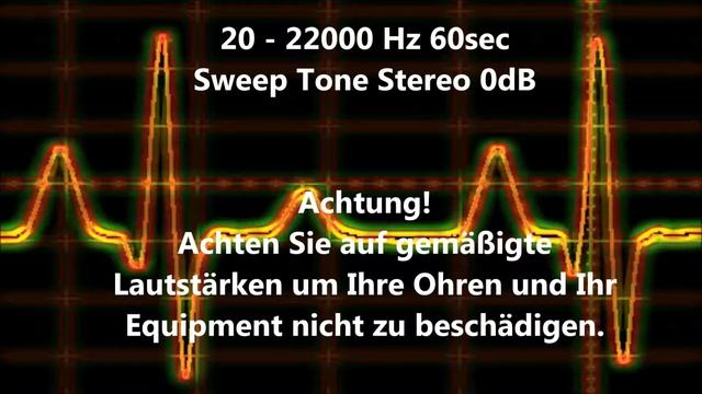 20 - 22000 Hz Sweep Tone Audio Sweep Ton wechselnde Frequenz