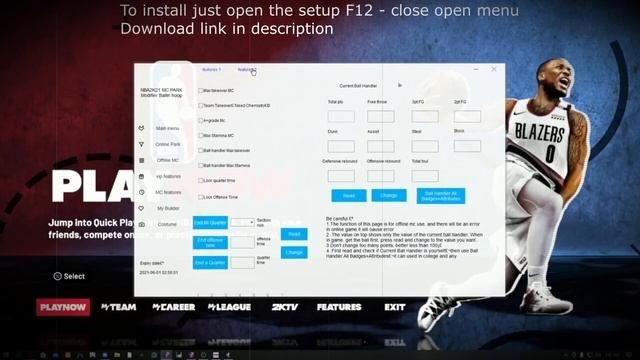 NBA 2k21 MOD MENU  HOW TO HACK NBA 2K21  FREE UNLOCKER  NO BAN  WORKS ON EPIC GAMES  STEAM