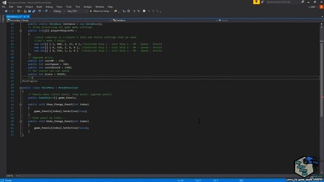 9. Создание интерфейса игры и взаимодействие часть 1 (8. DataBase)