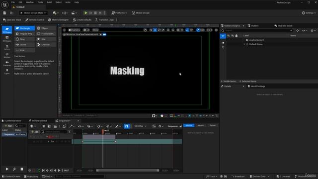 31 - Masking. MOTION DESIGN Unreal Engine 5.4 with Raffi Bedross