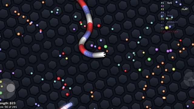 Игра в  slither.io #1, onlain