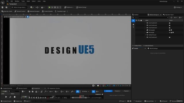 33 - Intro to text typography. MOTION DESIGN Unreal Engine 5.4 with Raffi Bedross