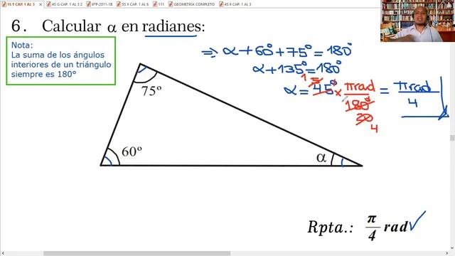 SISTEMA DE MEDIDA ANGULAR II, TRIGONOMETRÍA CAP2 1ERO SEC  IBM TRENTO 2021