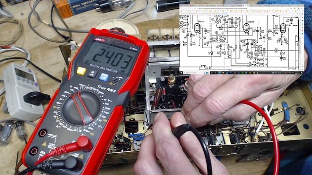 Grundig 2030 AM FM Tube Radio Video #8 - Bias and AVC Voltage