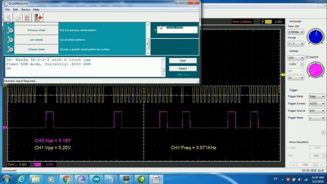 Generate Crank & Cam signals by Arduino