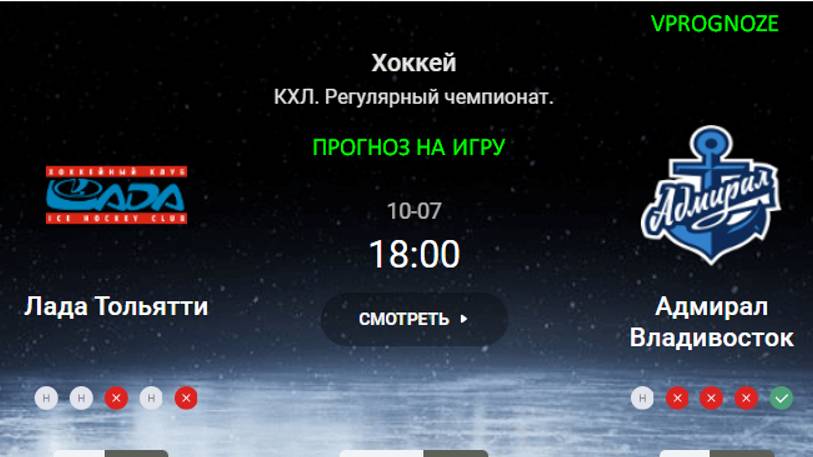 ❌ ❌ ❌Захватывающее противостояние. Лада - Адмирал. прогноз и ставка на матч КХЛ. 7 октября 2024