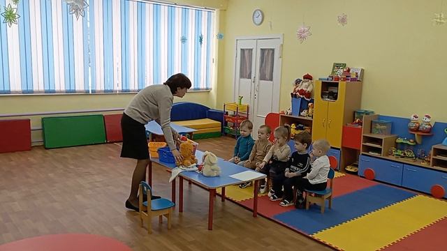 Галаева Мишка и зайка в гостях у ребят
