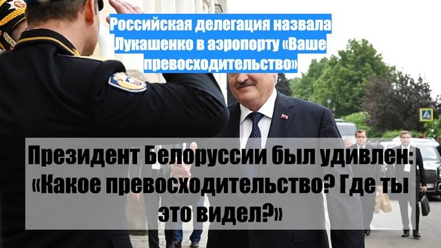 Российская делегация назвала Лукашенко в аэропорту «Ваше превосходительство»