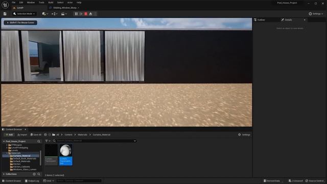 45 - Linking Curtains. ARCHITECTURAL VISUALIZATION Unreal Engine 5