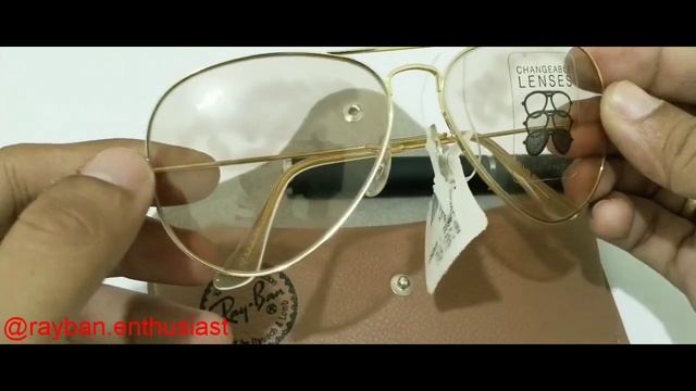 RAYBAN AVIATOR LARGE METAL CHANGEABLE LENS USA VINTAGE BAUSCH & LOMB (B&L)  LENSA YANG BISA BERUBAH