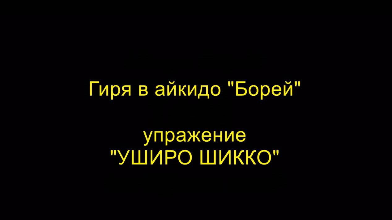 Упражнение "УШИРО ШИККО", гиря в айкидо "Борей"