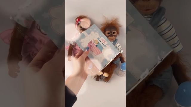 Кукла реборн обезьянка SHARKTOYS