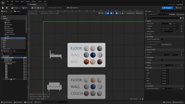 46 - Widget Blueprint. ARCHITECTURAL VISUALIZATION Unreal Engine 5