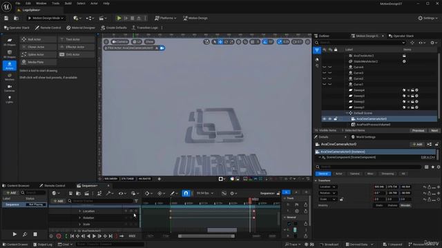 51 - Animating the camera. MOTION DESIGN Unreal Engine 5.4 with Raffi Bedross