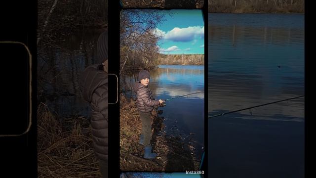 Научил сына рыбачить на спиннинг 🎣