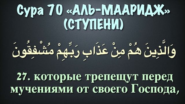 Сура 70 аль-Мааридж (арабские и русские титры) - Мухаммад Люхайдан