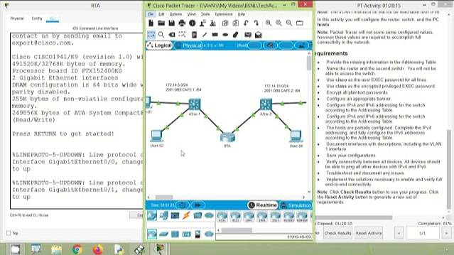 10.4.3 Packet Tracer - Basic Device Configuration