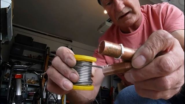 How to solder end feed pipe fittings to copper tube.