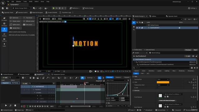 34 - Text animation. MOTION DESIGN Unreal Engine 5.4 with Raffi Bedross