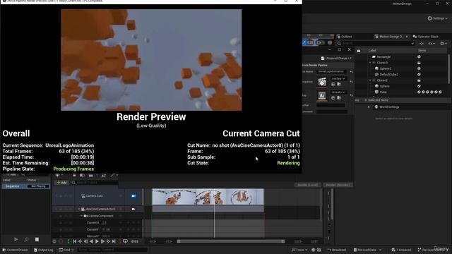 27 - rendering the scene. MOTION DESIGN Unreal Engine 5.4 with Raffi Bedross