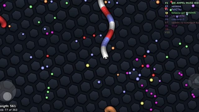 Игра в slither.io #2, onlain.