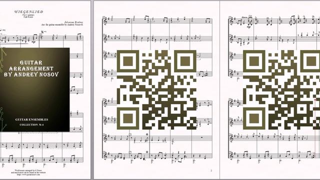 Lullaby, Op.49, No.4 (J.Brahms) Ноты для 4-х гитар