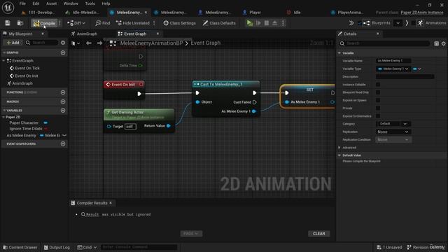 129. Adding An Idle Animation To The Melee Enemy. Unreal Engine 5