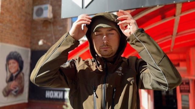 Мужской демисезонный костюм ZVEROBOY ( Софтшелл, Khaki 139)