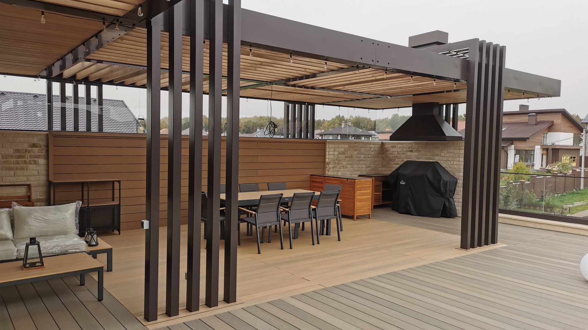 Зона отдыха на крыше по проекту архитектора