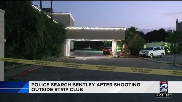 Police search Bentley after shooting outside strip club