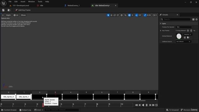 126. Adding An Idle Sprite To The Melee Enemy. Unreal Engine 5