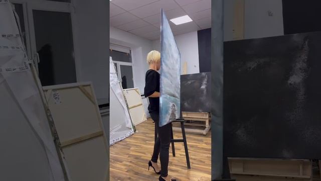 Семейная_картина_🌊🐚_｜_ВК：_MAKE_AIR_Interior_｜_#shorts_#art_#painting